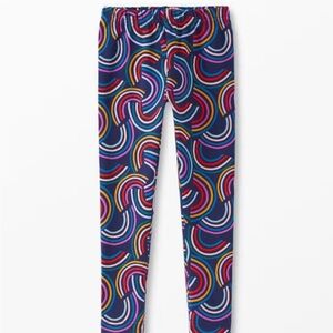 Hanna Andersson Navy Leggings with Multicolor Rainbow Arcs | size 5